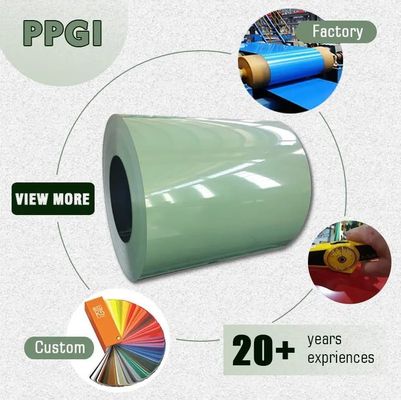 Z30-Z40 Покрытие PPGI PPGL RAL6018 RAL6032 Предварительно окрашенная оцинкованная стальная катушка для вашего следующего строительного проекта