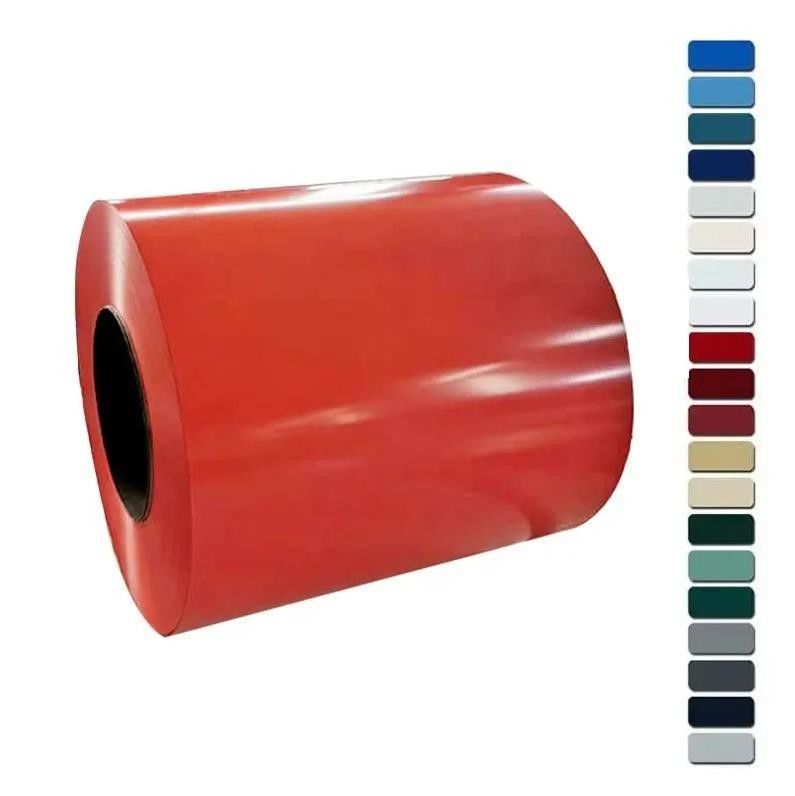 Регулярная длина стальной катушки Hot DIP Ral Color Galvanized Cold Rolled Prepainted Zinc Sheet Strip PPGL PPGI для строительства