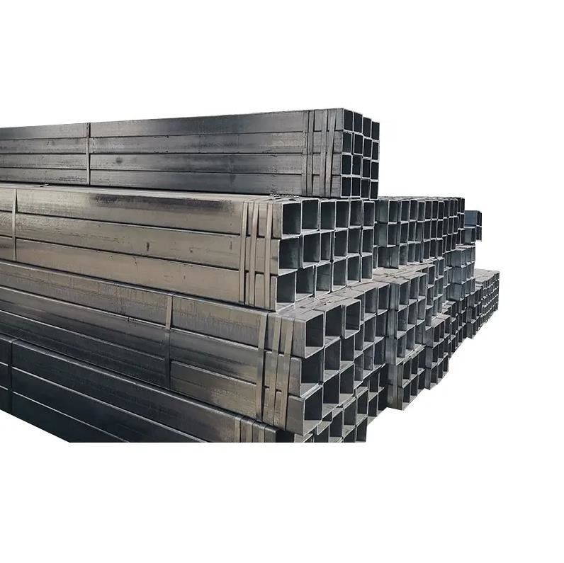12M Длина оцинкованная ASTM A179 A106 Мягкая сталь Q195 Q235 Железная квадратная труба полые секции 40x40 Gi ERW Стальная железная труба